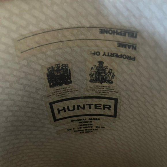 HUNTER | Tall Black Original Shiny Glossy Hunter Rain Boots UK 5/ US 6 - Picture 9 of 16